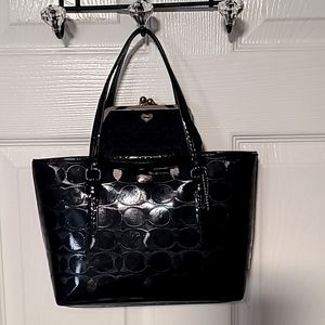 Coach handbag with matching coin purse